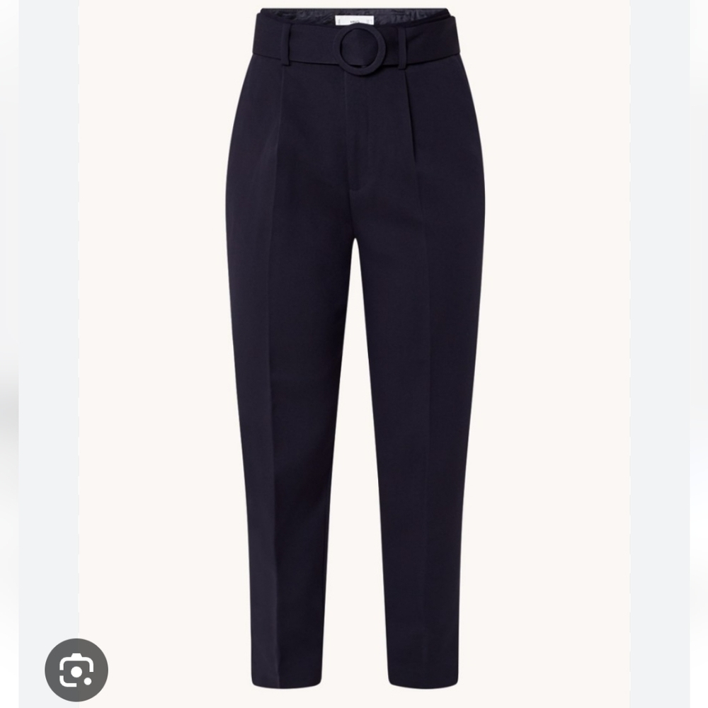 Mango Manuel navy blue trousers